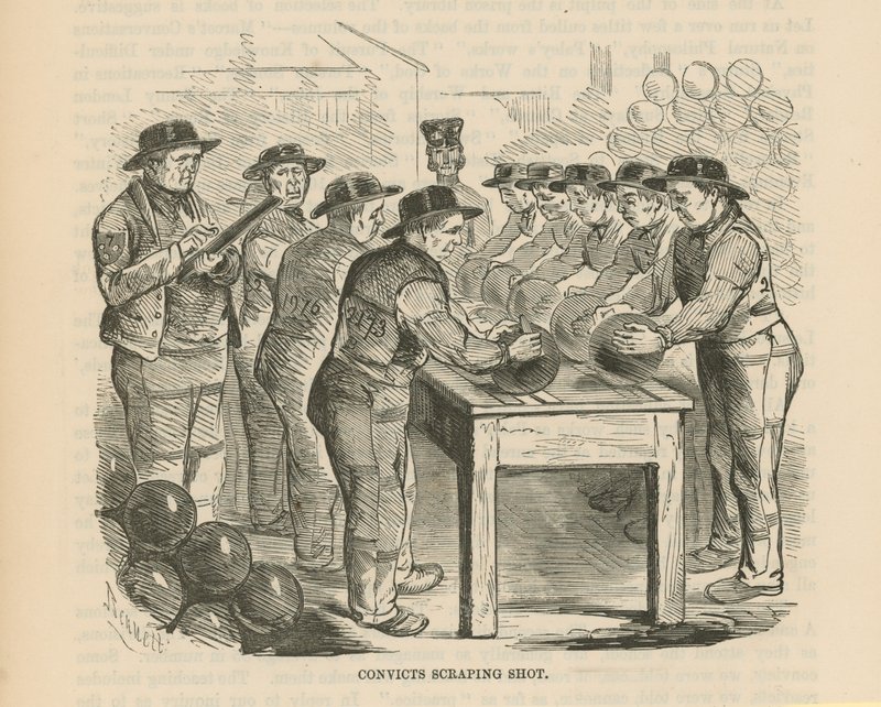 Sträflinge kratzen Schrot von English School
