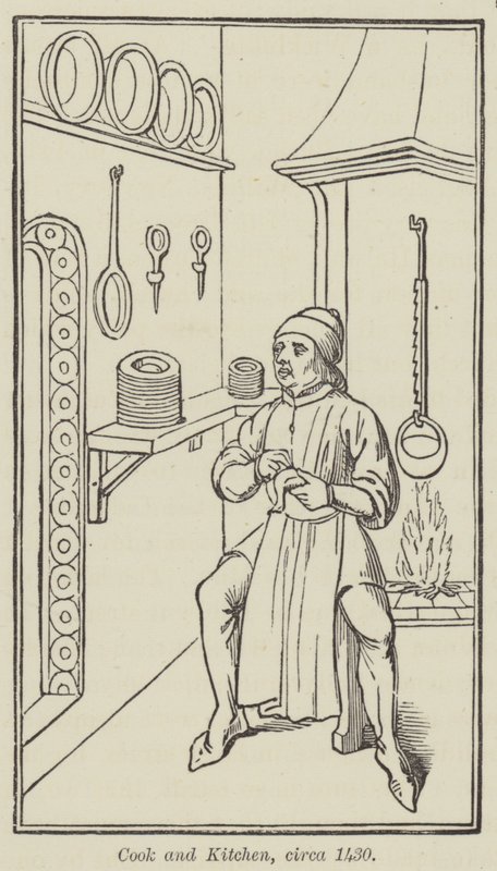 Koch und Küche, um 1430 von English School