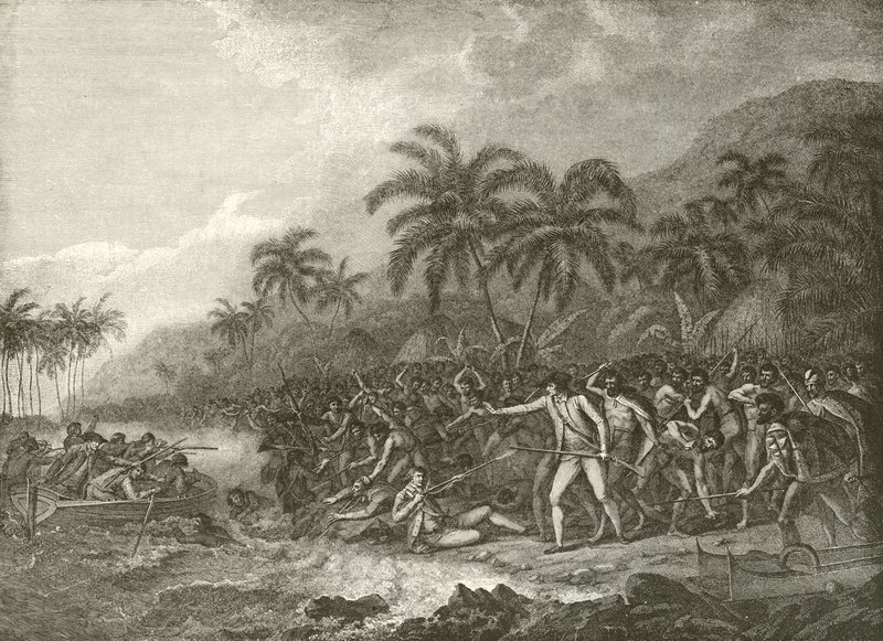 Tod von Captain Cook von English School