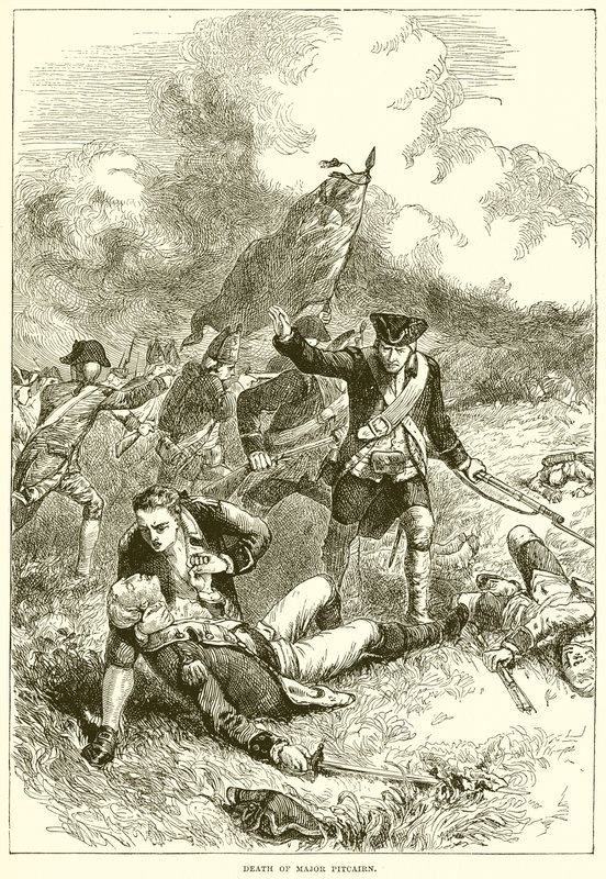 Tod von Major Pitcairn von English School