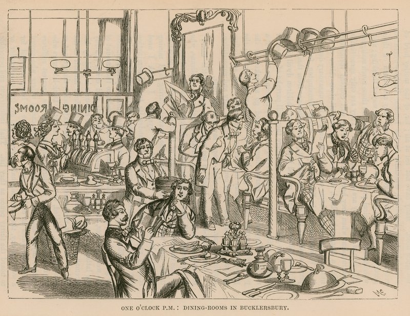 Speisesäle in Bucklersbury, London von English School
