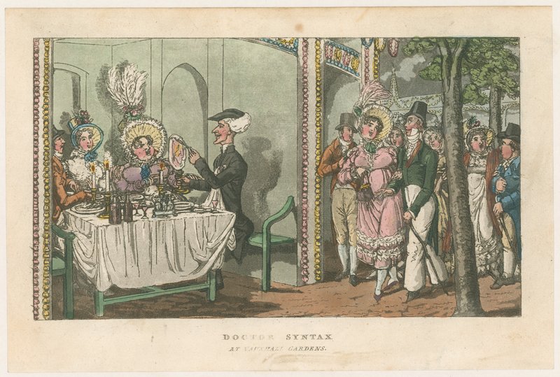 Doktor Syntax in den Vauxhall Gardens von English School