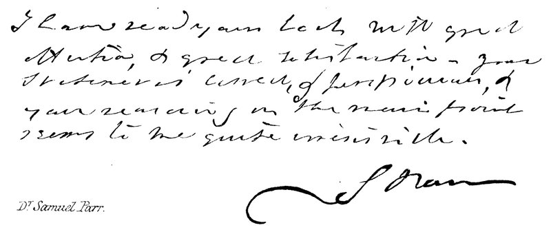 Dr. Samuel Parr von English School
