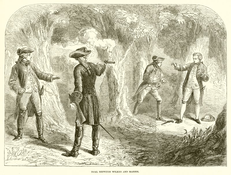 Duell zwischen Wilkes und Martin von English School