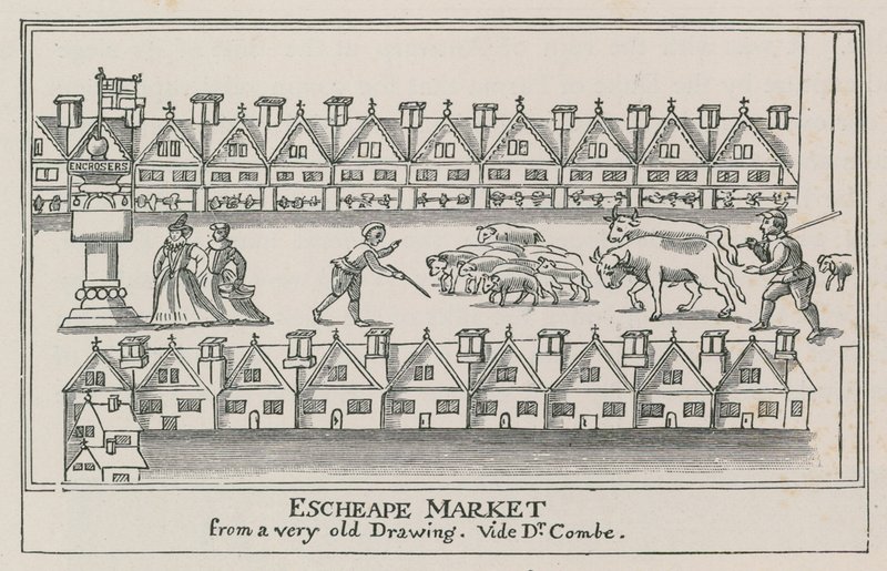 Eastcheap, um 1598 von English School