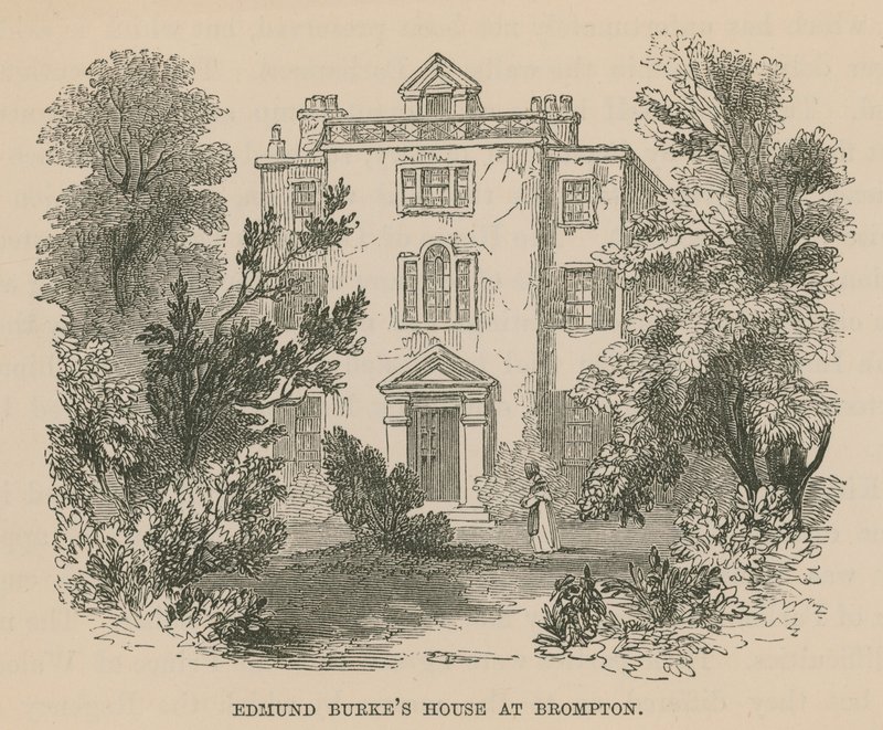 Edmund Burkes Haus in Brompton, London von English School