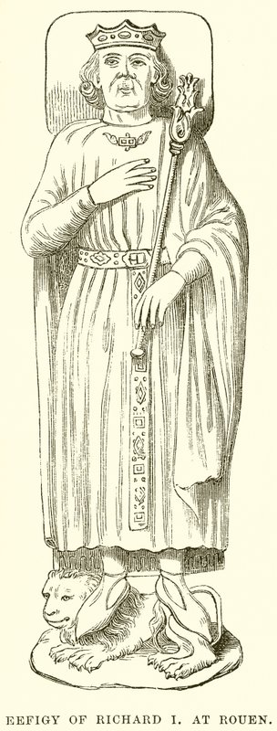Abbild von Richard I. in Rouen von English School