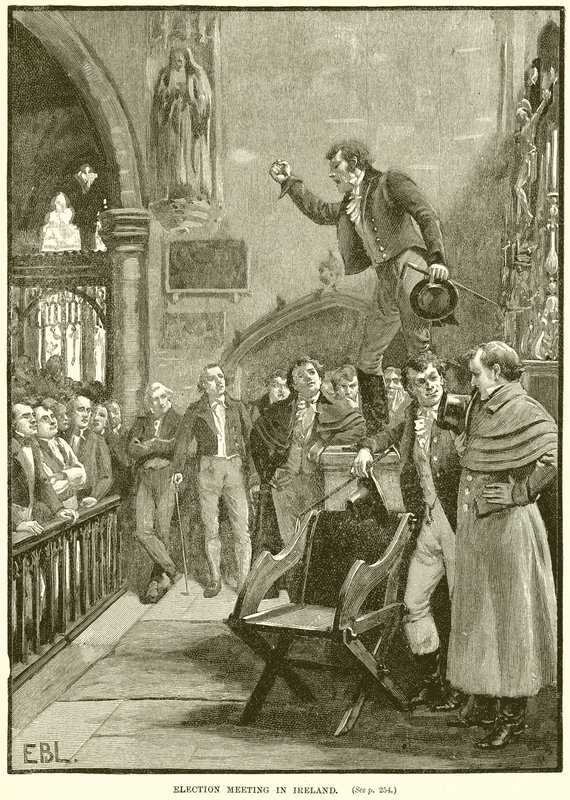 Wahlversammlung in Irland von English School