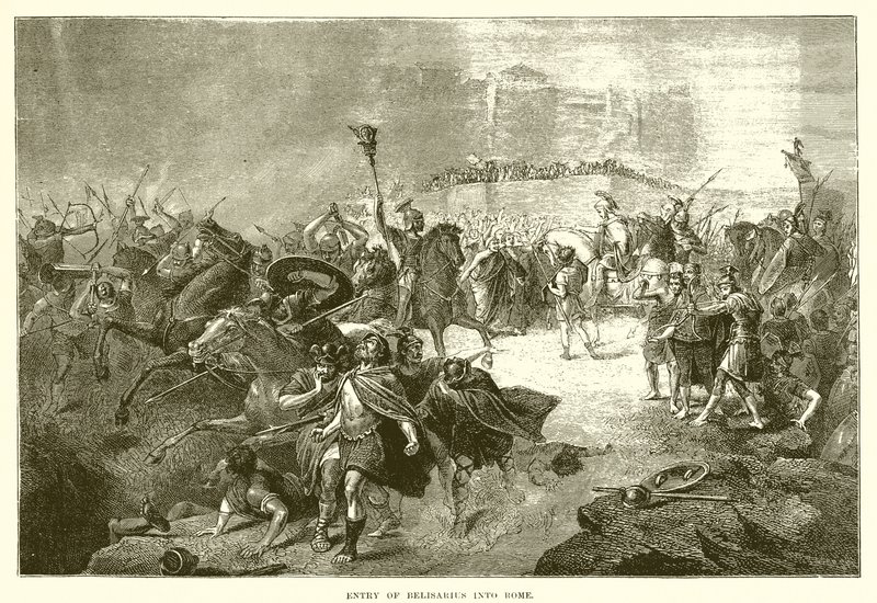 Einzug von Belisarius in Rom von English School