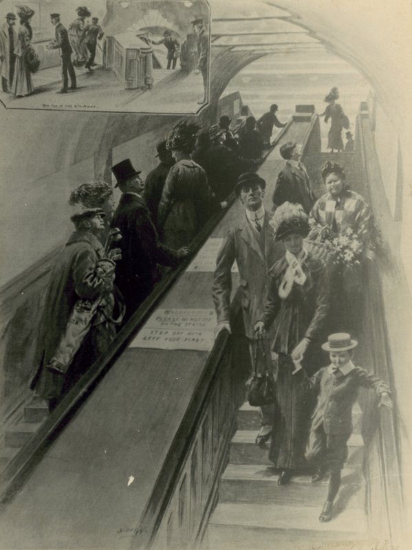 Rolltreppe an der Earls Court Station von English School