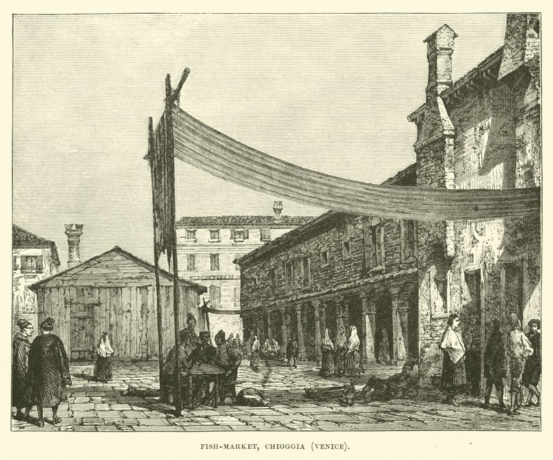 Fischmarkt, Chioggia, Venedig von English School