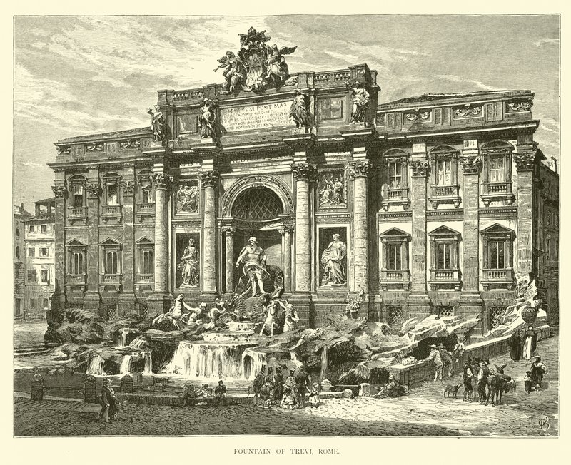 Trevi-Brunnen, Rom von English School