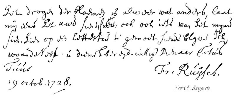 Fredk Ruysch von English School