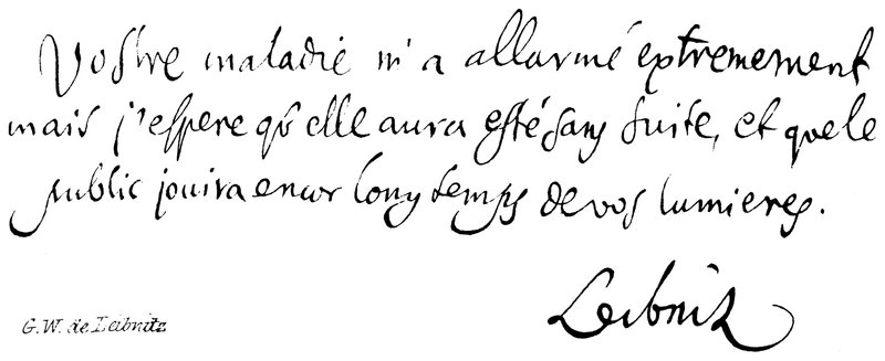 G. W. de Leibnitz von English School