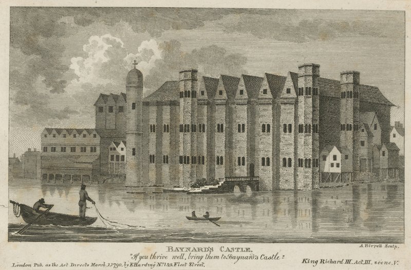 Allgemeine Ansicht von Baynards Castle von English School
