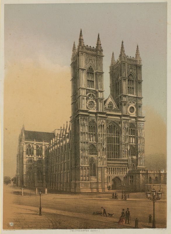Gesamtansicht der Westminster Abbey von English School