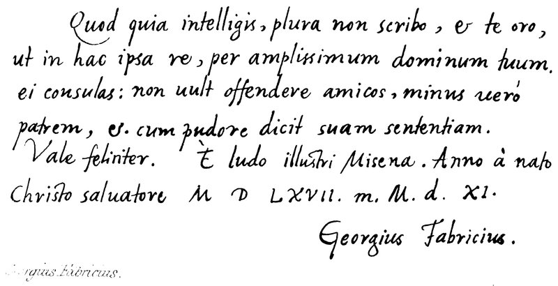 Georgius Fabricius von English School