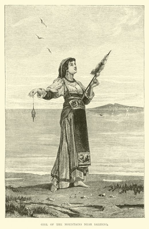 Mädchen aus den Bergen bei Salerno von English School
