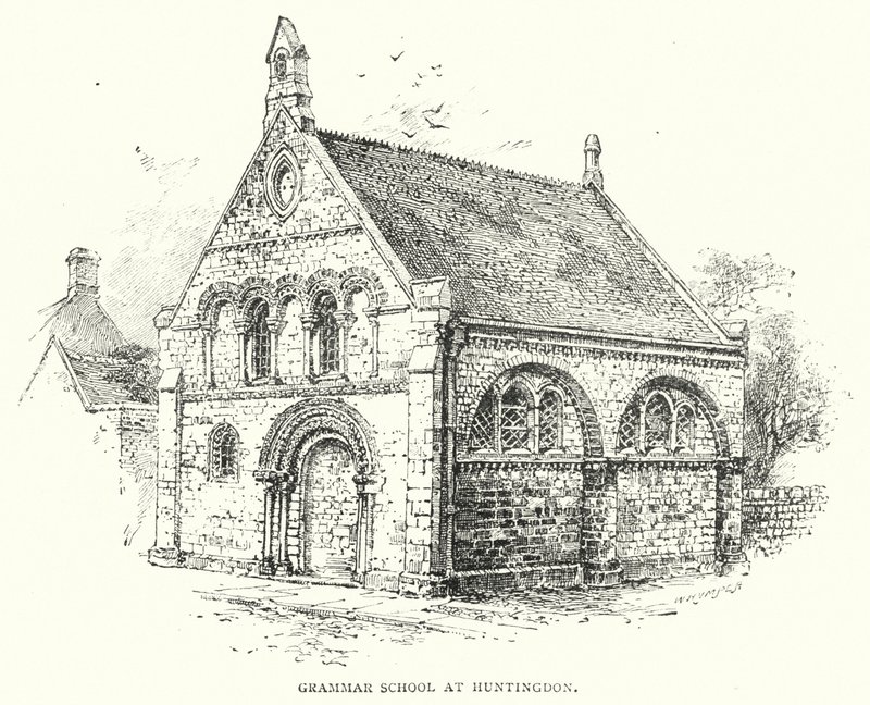 Grammar School in Huntingdon (Gravur) von English School