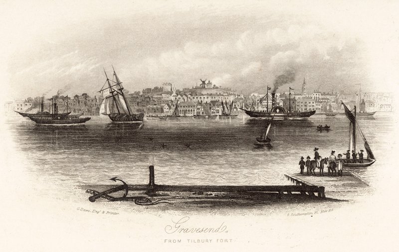Gravesend von Tilbury Fort von English School