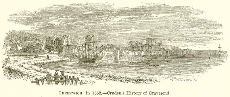 Greenwich, im Jahr 1662.--Crudens Geschichte von Gravesend von English School