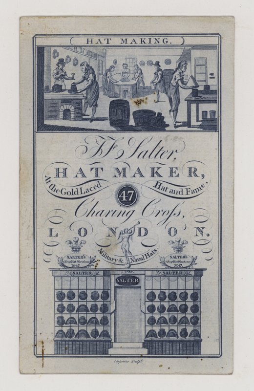 Hutmacher, Salter, Visitenkarte von English School