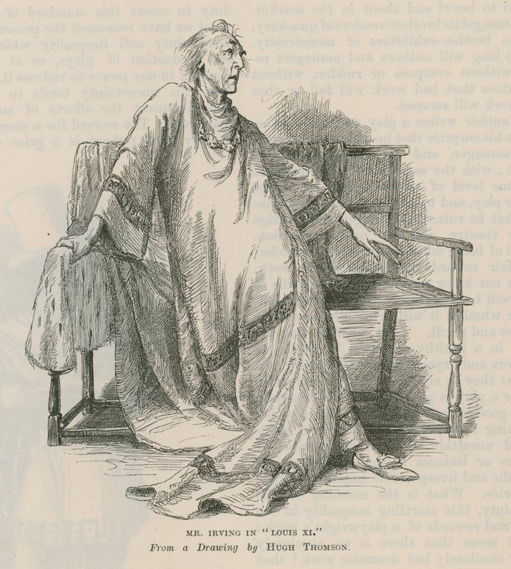 Henry Irving, Schauspieler, in Louis XI von English School