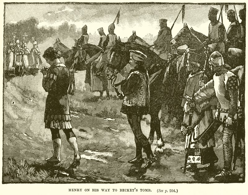 Heinrich auf dem Weg zum Grab von Becket von English School