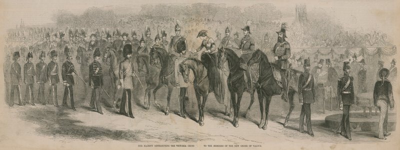 Ihre Majestät verteilt das Victoria-Kreuz von English School