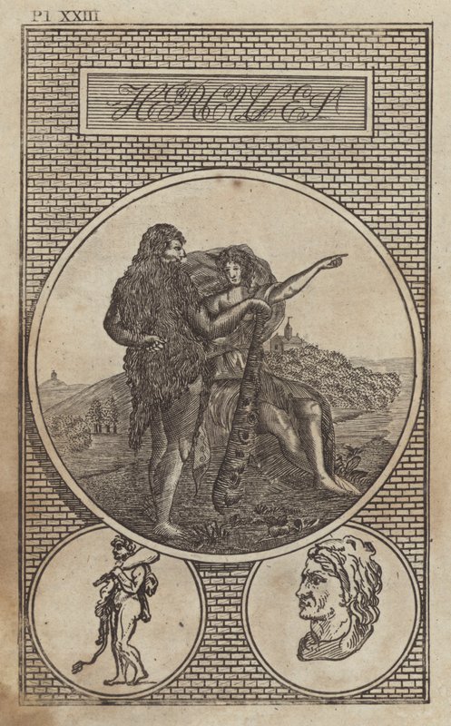 Herkules, antiker römischer Held und Gott (Stich) von English School