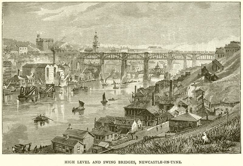 Hoch- und Schwenkbrücken, Newcastle-on-Tyne von English School