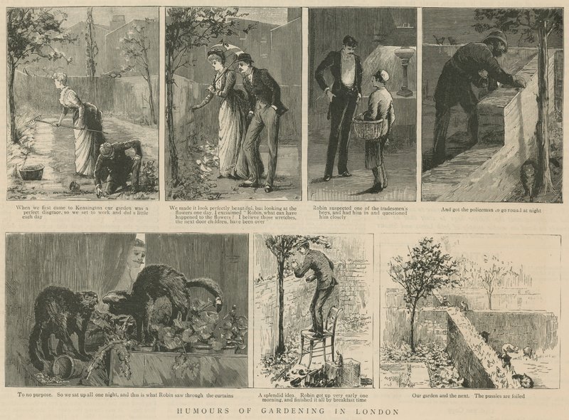 Humor des Gärtnerns in London von English School