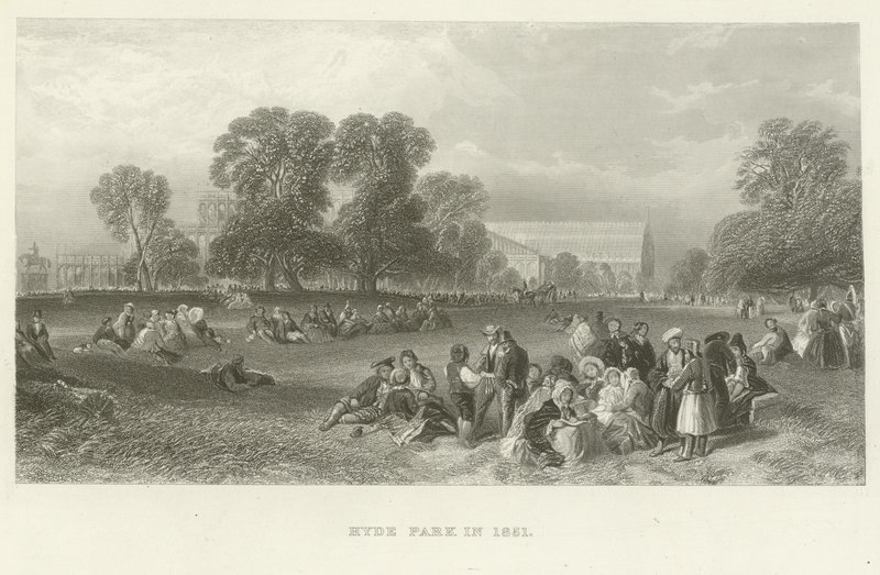 Hyde Park im Jahr 1851 von English School