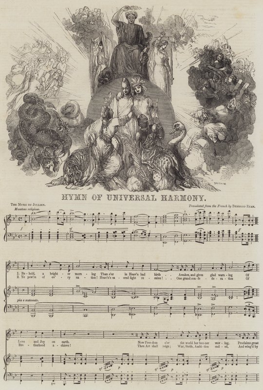Hymne der universellen Harmonie (Gravur) von English School