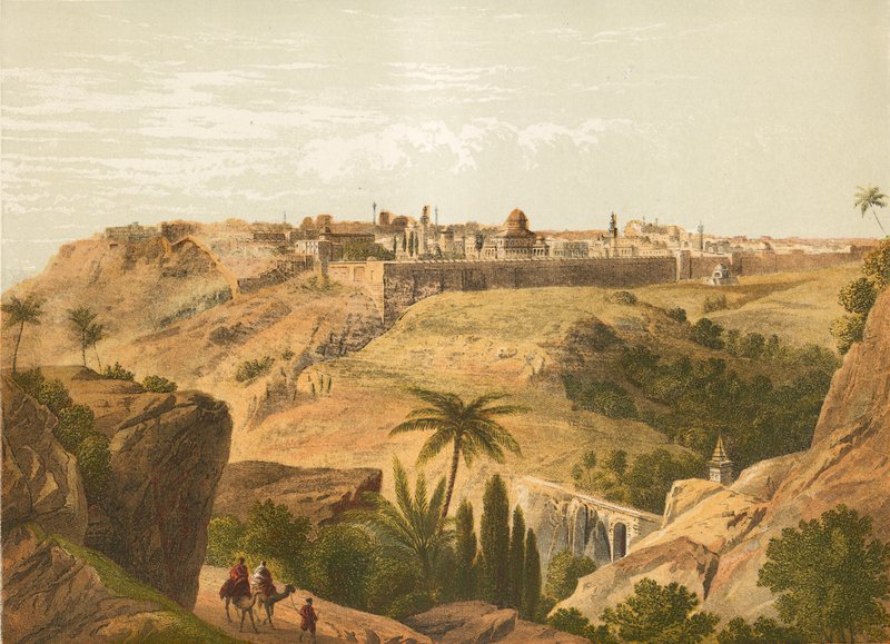 Jerusalem von der Straße nach Bethanien von English School