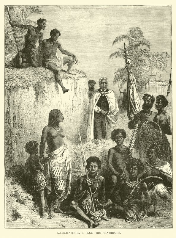 Kamehameha I. und seine Krieger von English School