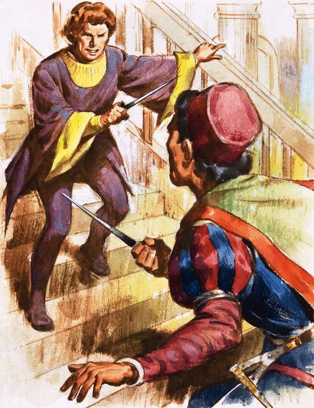 Messerstecherei auf der Treppe von English School