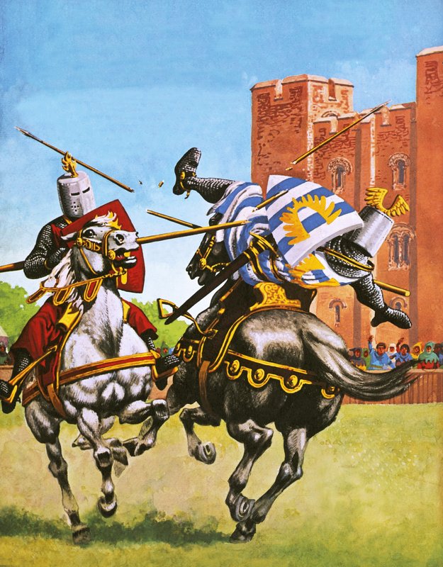 Ritter beim Turnier von English School