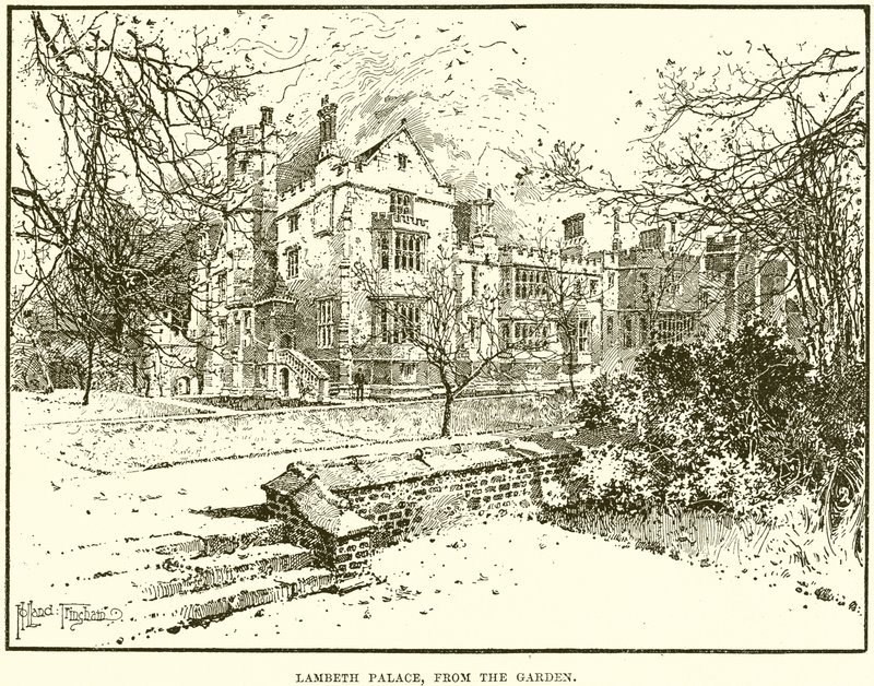 Lambeth Palace, vom Garten aus von English School