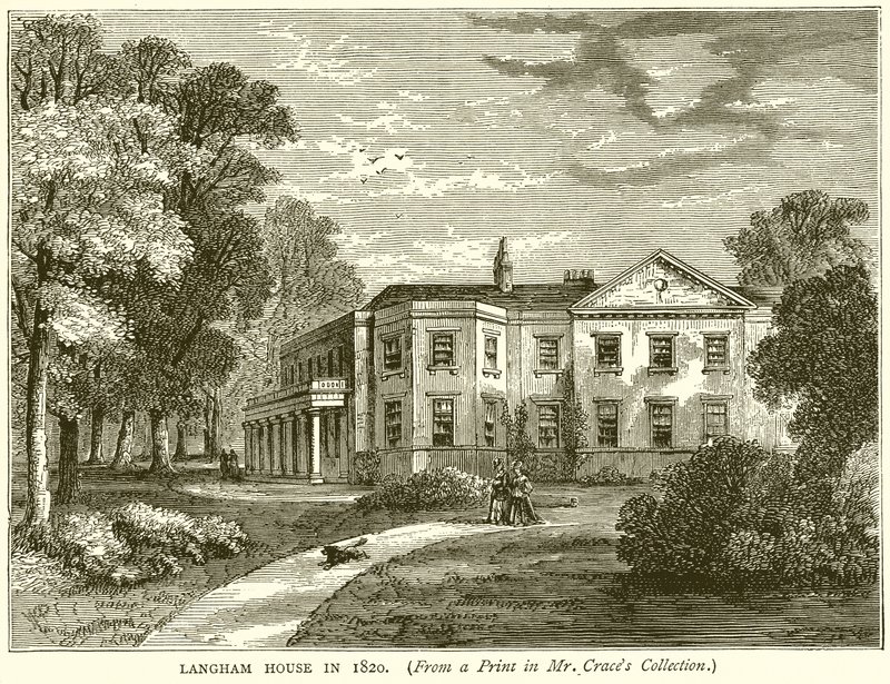 Langham House im Jahr 1820 von English School
