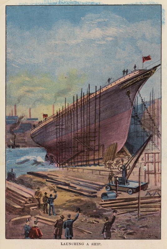 Ein Schiff zu Wasser lassen von English School