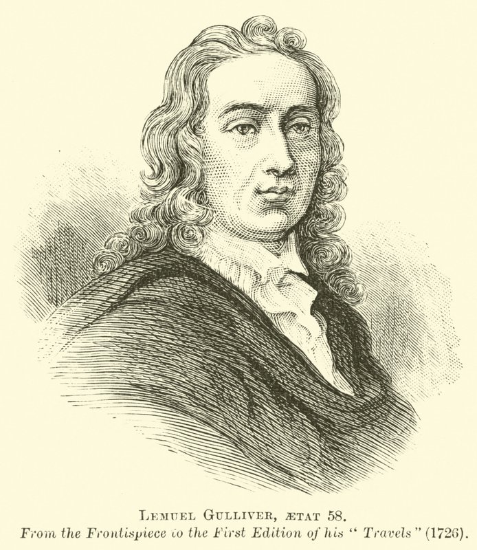 Lemuel Gulliver, im Alter von 58 von English School