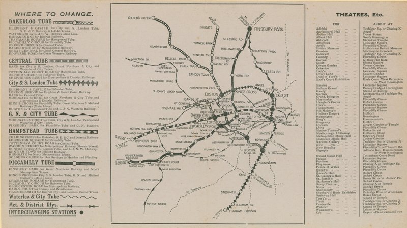Londoner U-Bahn-Karte von English School