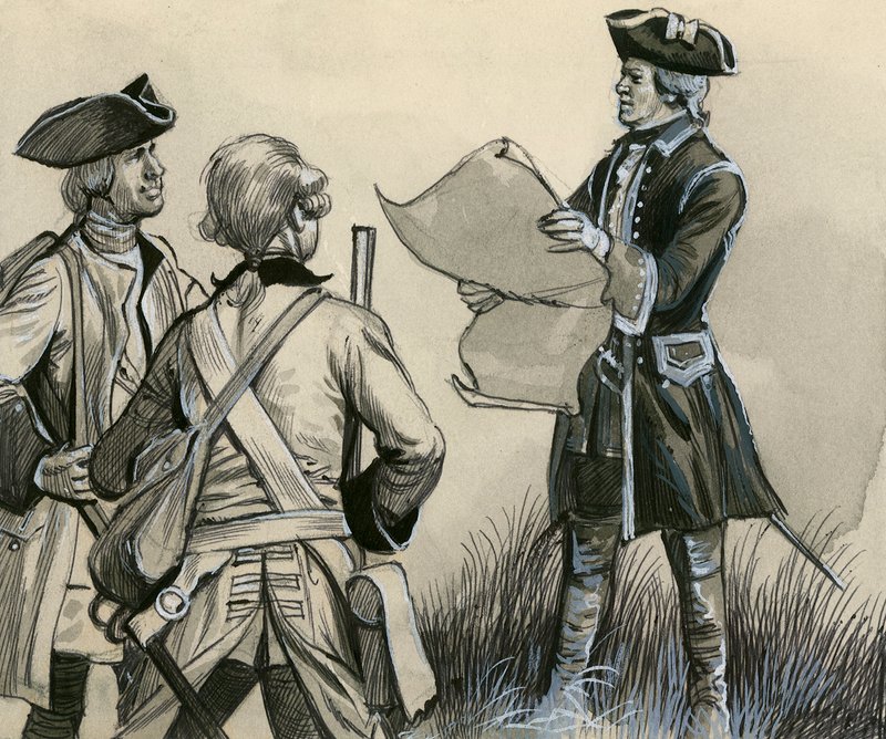 Marschall de Saxe mit französischer Infanterie von English School