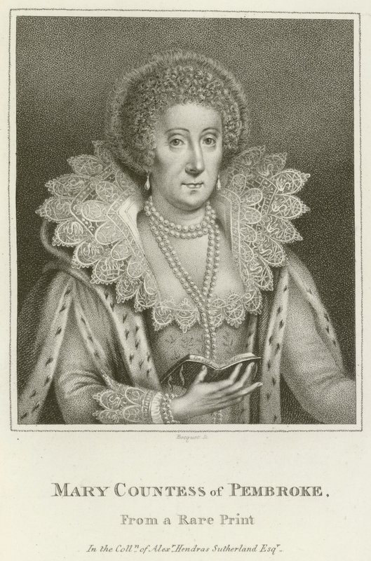Mary, Gräfin von Pembroke (Gravur) von English School