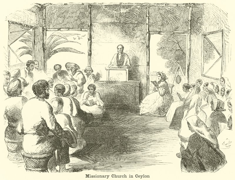 Missionskirche in Ceylon von English School
