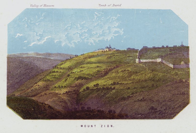 Berg Zion (Farblithografie) von English School