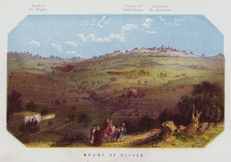 Ölberg (Farblithografie) von English School