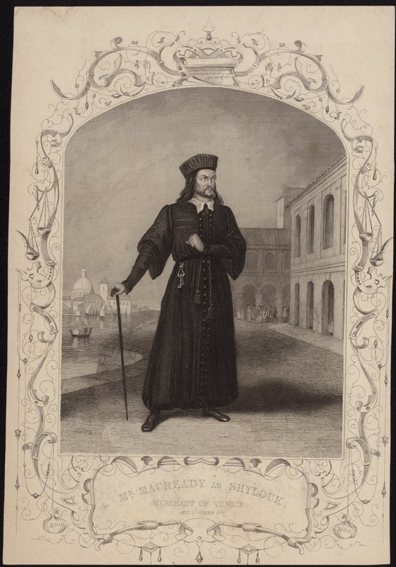 Mr. Macready als Shylock von English School