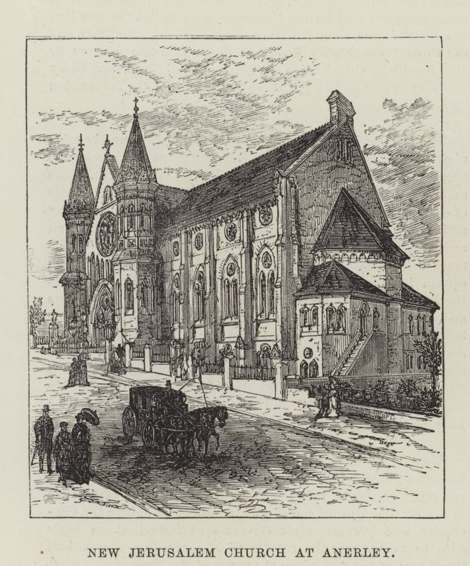 Neue Jerusalem-Kirche in Anerley (Gravur) von English School